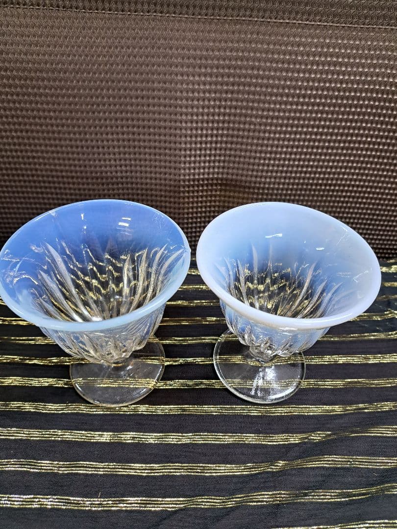 ♡昭和レトロ　氷コップ乳白色　２つセット♡