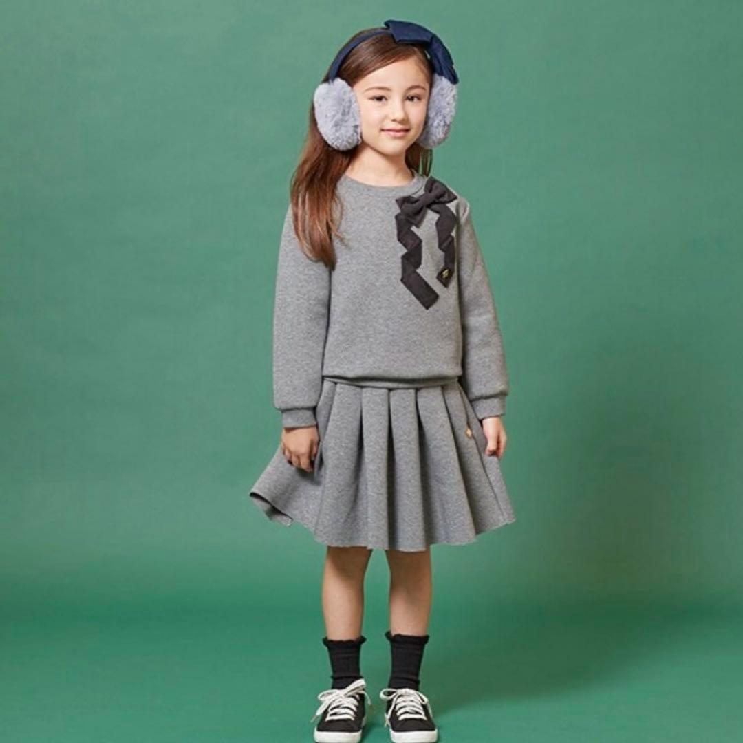 kate spade グレー リボン付きセットアップ　130 140