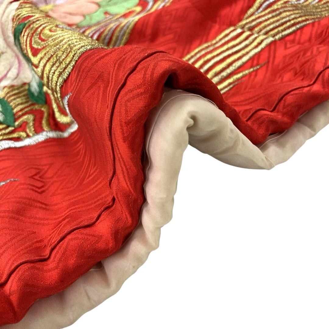 ◎mk-1448　引き振袖　お引きずり　婚礼衣装　金糸　銀糸　8-6