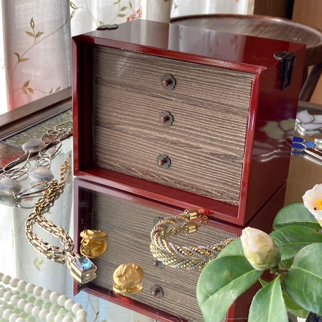 2192様感謝‼️JAPAN輪島塗愛蔵品螺鈿蒔絵「銀河-紅」宝石箱