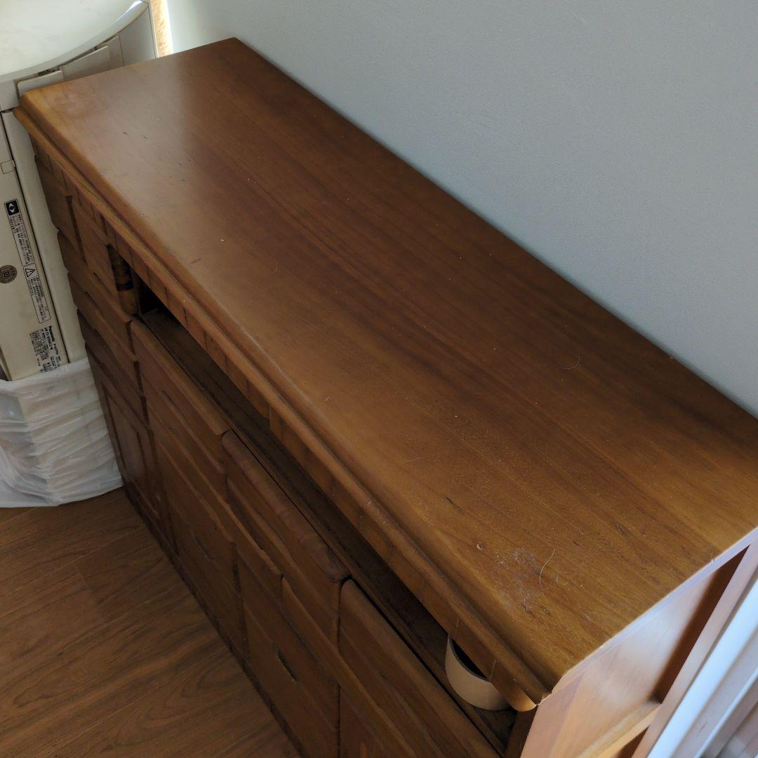 木製キャビネット 引き出し多数 中型