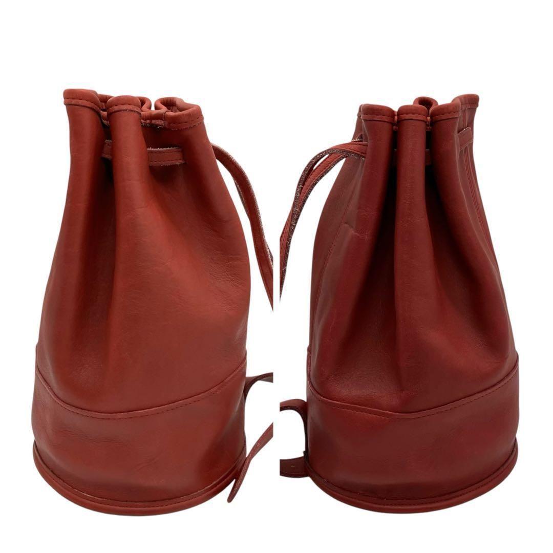 1946 Vintage Coach ショルダーバッグ 巾着 USA RED