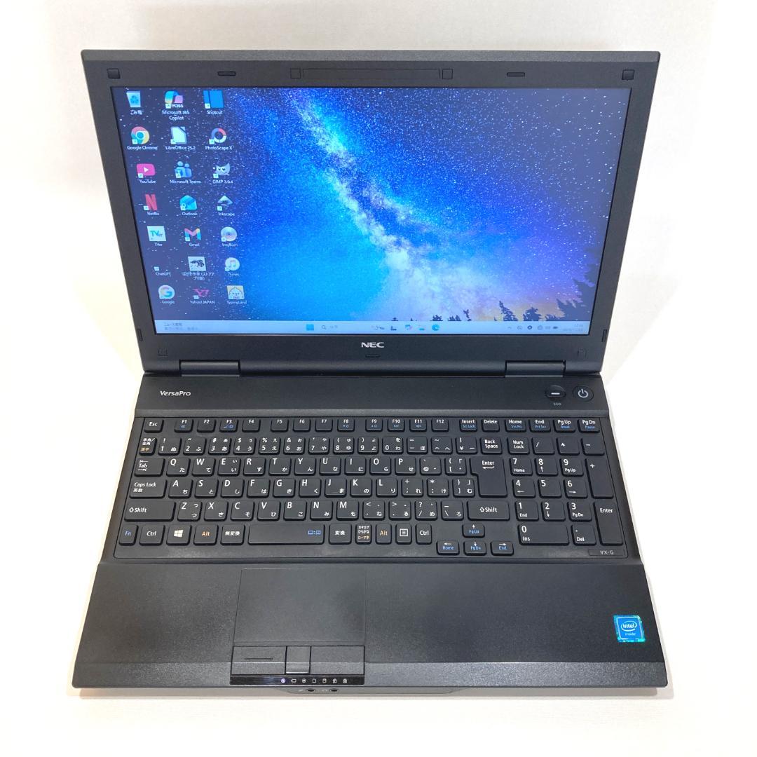 初心者✨快適・大画面・DVD✨黒✨すぐ使えるノートパソコン◇D391-1