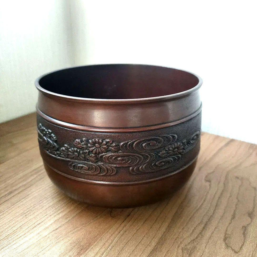 〈未使用〉唐銅　建水　こぼし　茶道具