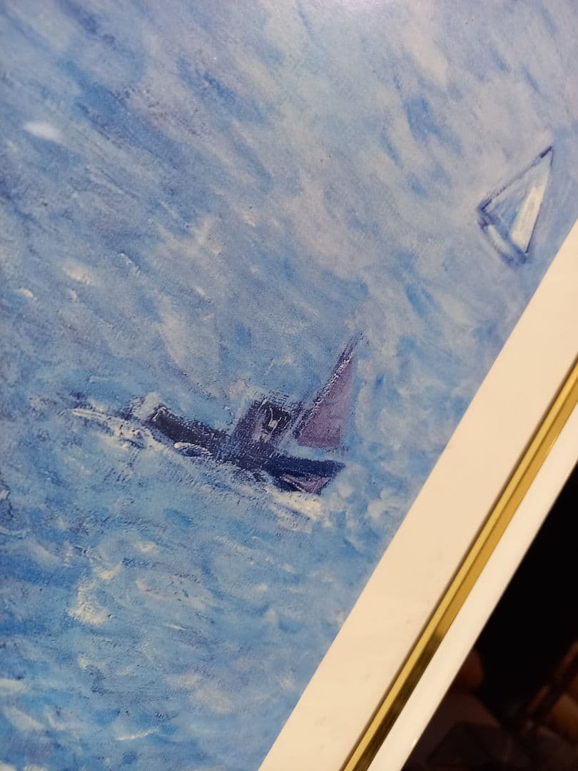 カシニョール　フランス　製作　ヴィンテージ　レガッタ　ポスター　ホワイト　額装品