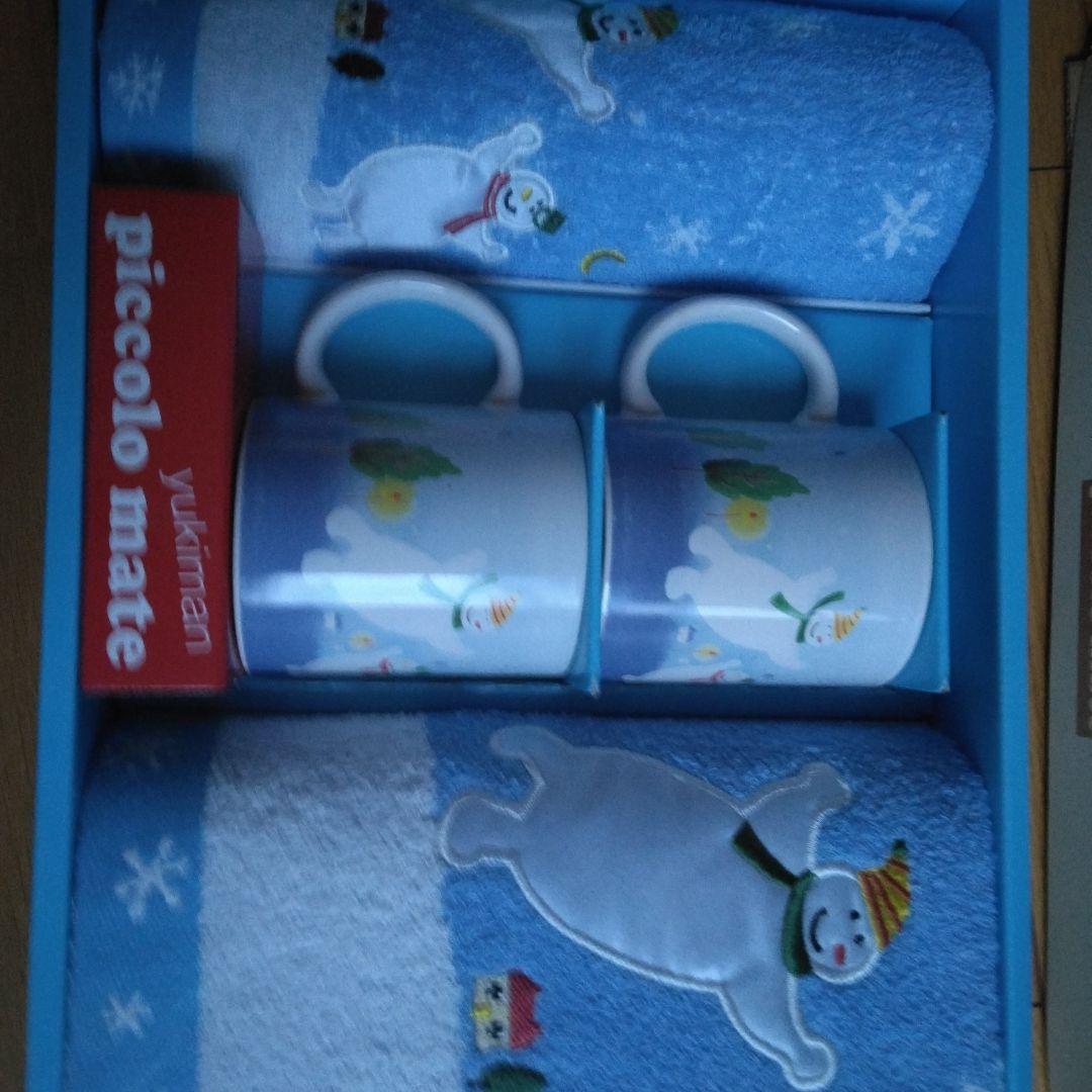 piccolo mate 雪だるまバスタオル タオル ペアマグカップセット