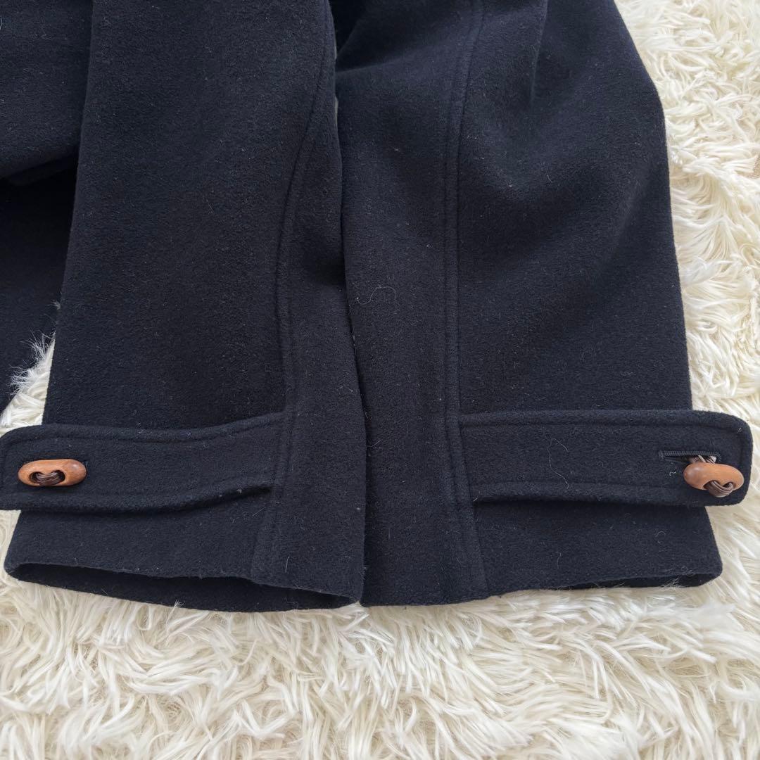 バーバリーノバチェック ウール ダッフルコートキッズ150 レディースSネイビー