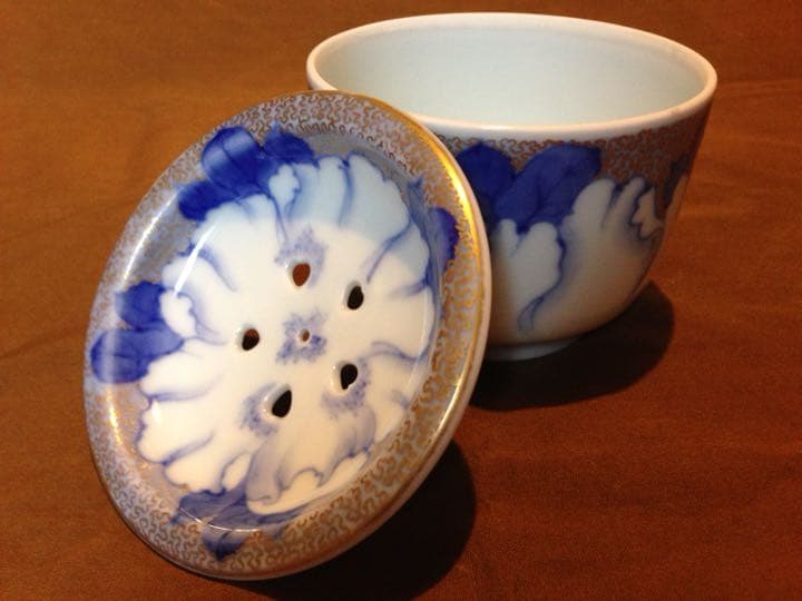 希少年代物 レトロ 昭和初期 オールド深川製磁？有田焼 牡丹 金彩 茶器 煎茶揃