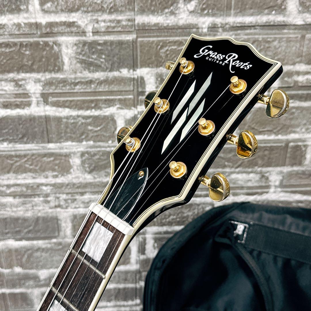 GrassRoots/グラスルーツ レスポールカスタム ブラック ソフトケース付