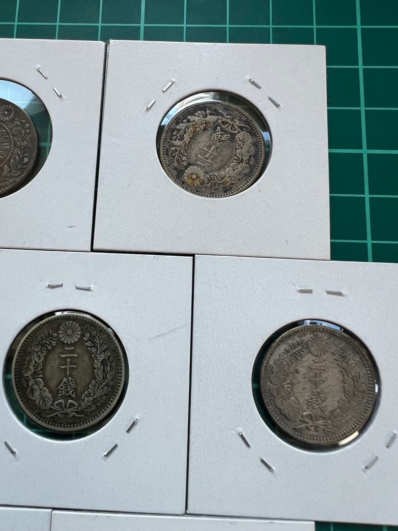 日本銀貨　竜10銭、20銭銀貨　7枚まとめロット