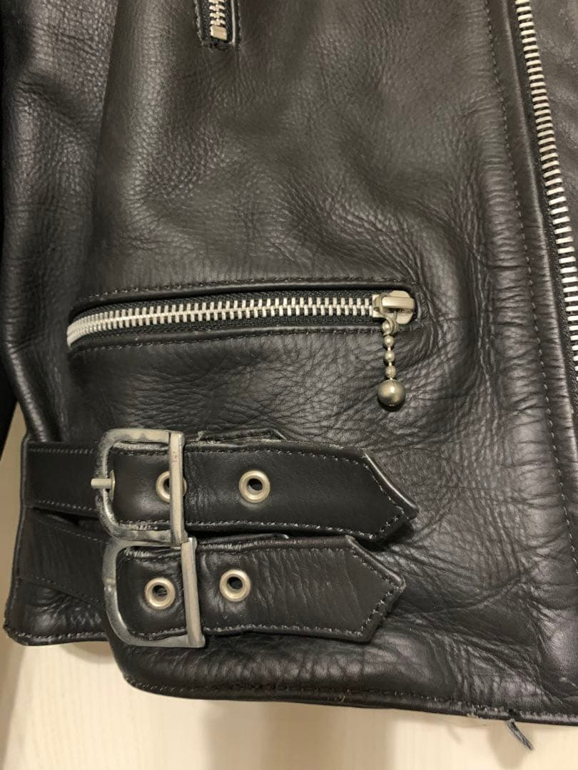 Liugoo Leathers ブラック レザージャケット 3L