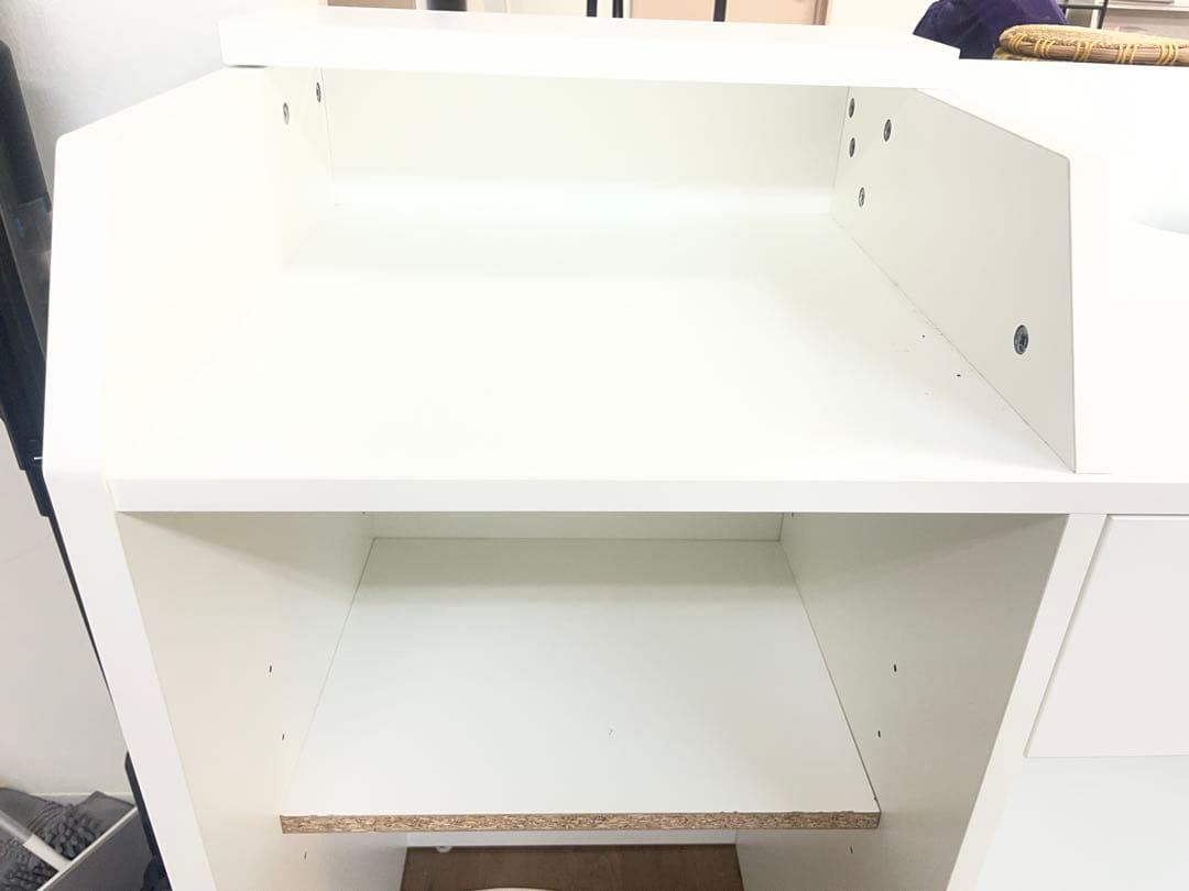 木製家具　受付台　ホワイト