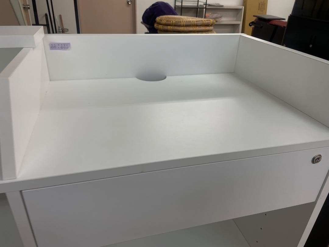 木製家具　受付台　ホワイト