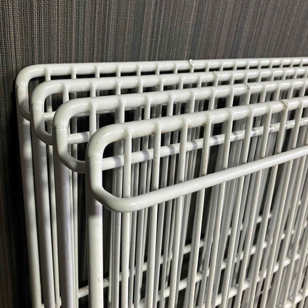 ホシザキ 冷蔵庫用ホワイト金属棚4枚金具付　中古