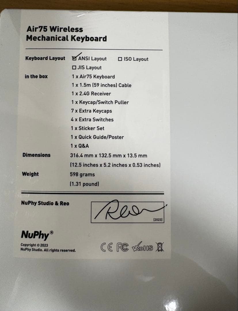 [新品・未開封] NuPhy Air75 V2