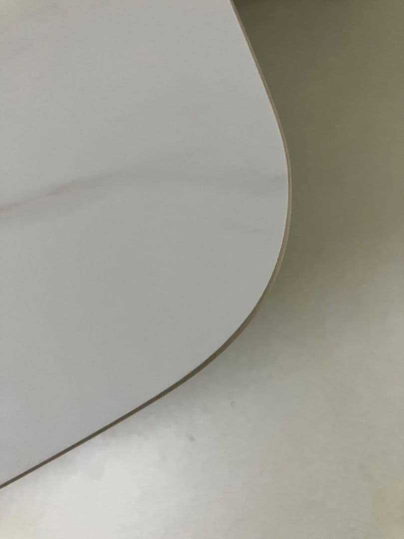 【年末最終値引】　ダイニングテーブルのみ　セラミック大理石柄白　１４０×８０ｃｍ