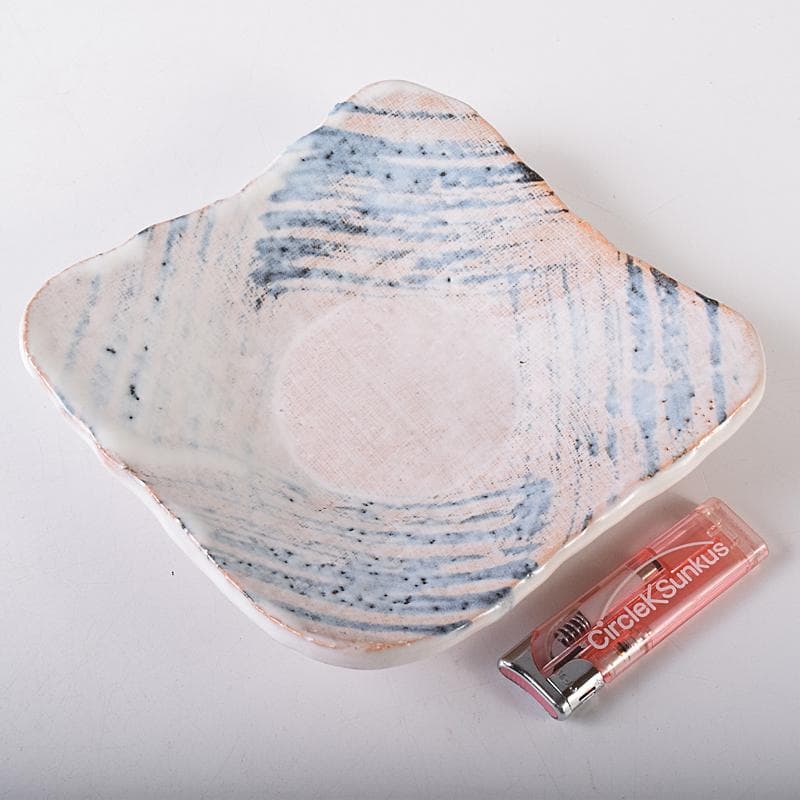 和食器　萩焼　吉田仙萩作　銘々皿　五客　共箱　C　R8215B