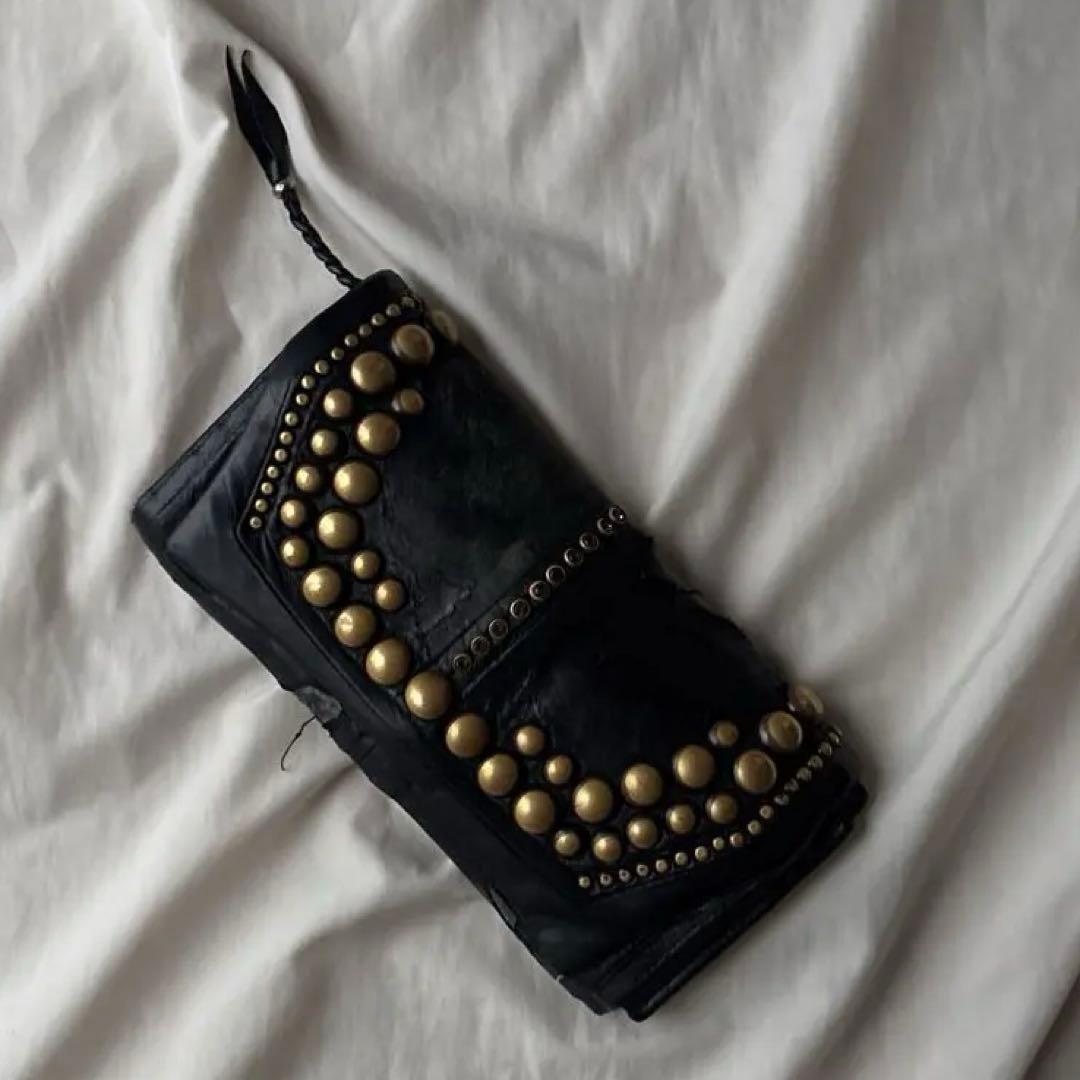財布・ケース・小物入れ Kmrii aging damage studs wallet