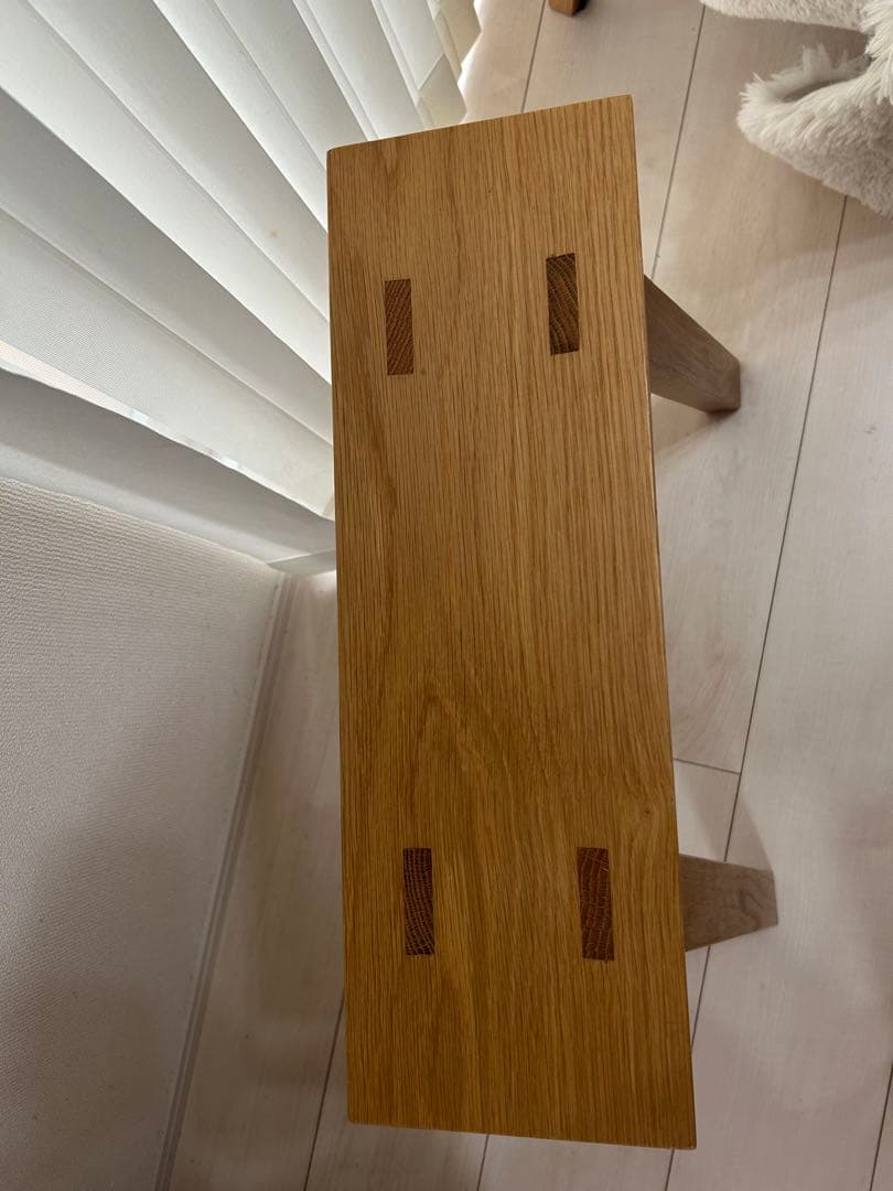 廃盤　無印良品　オーク材　スツール　ベンチ