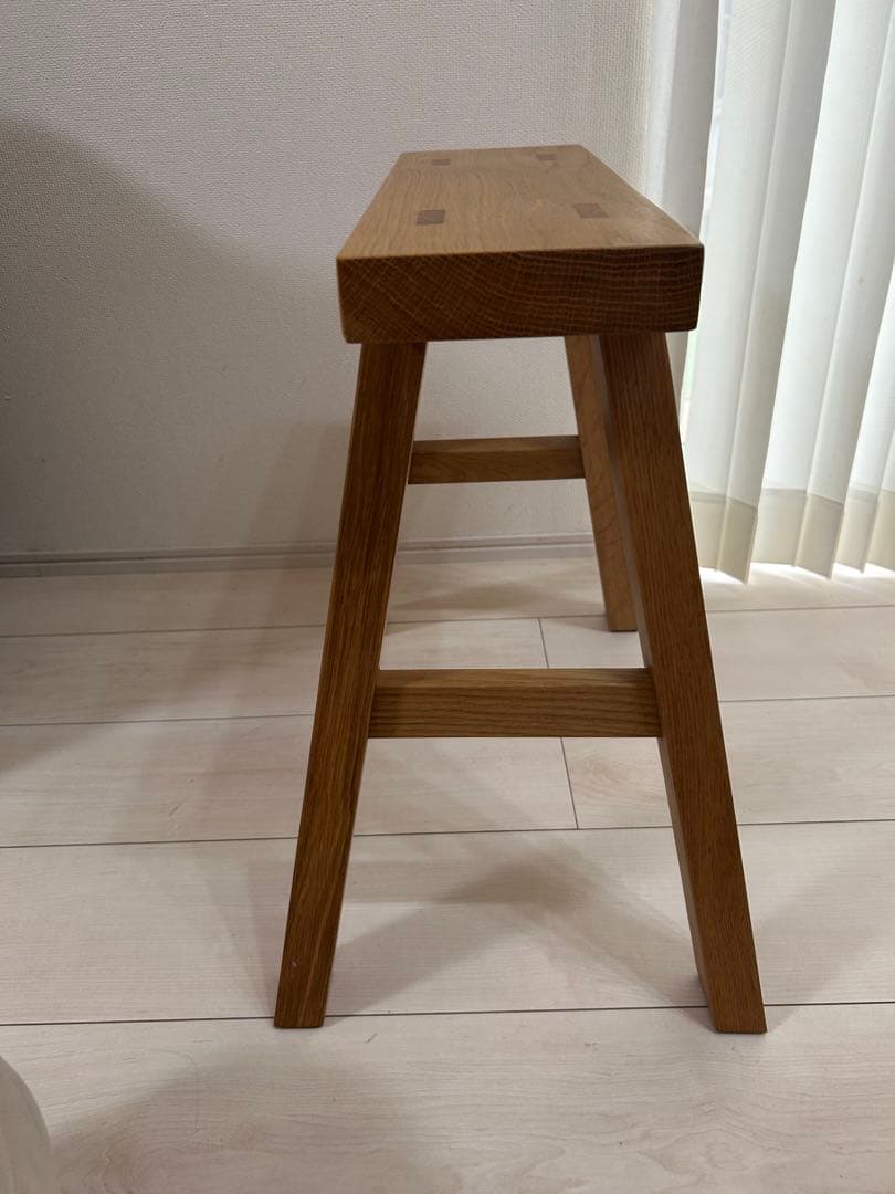 廃盤　無印良品　オーク材　スツール　ベンチ