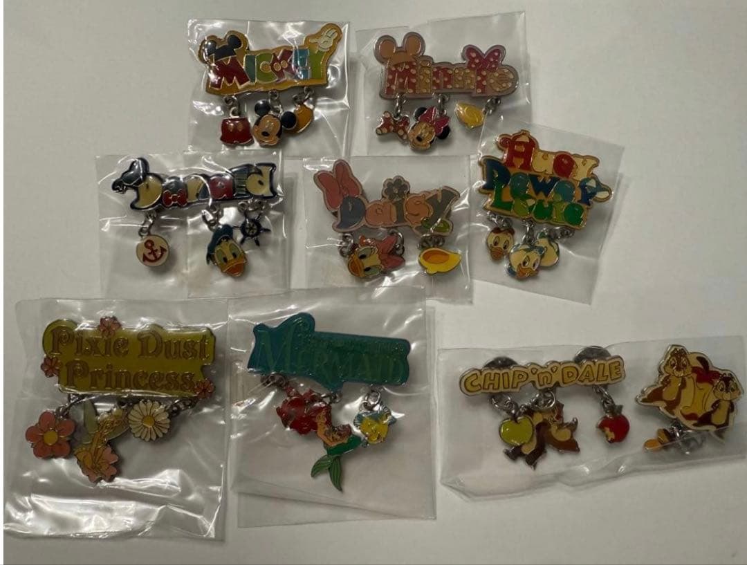 ディズニーピンバッジ9個セット　アリエル　リトルマーメイド　ドナルド