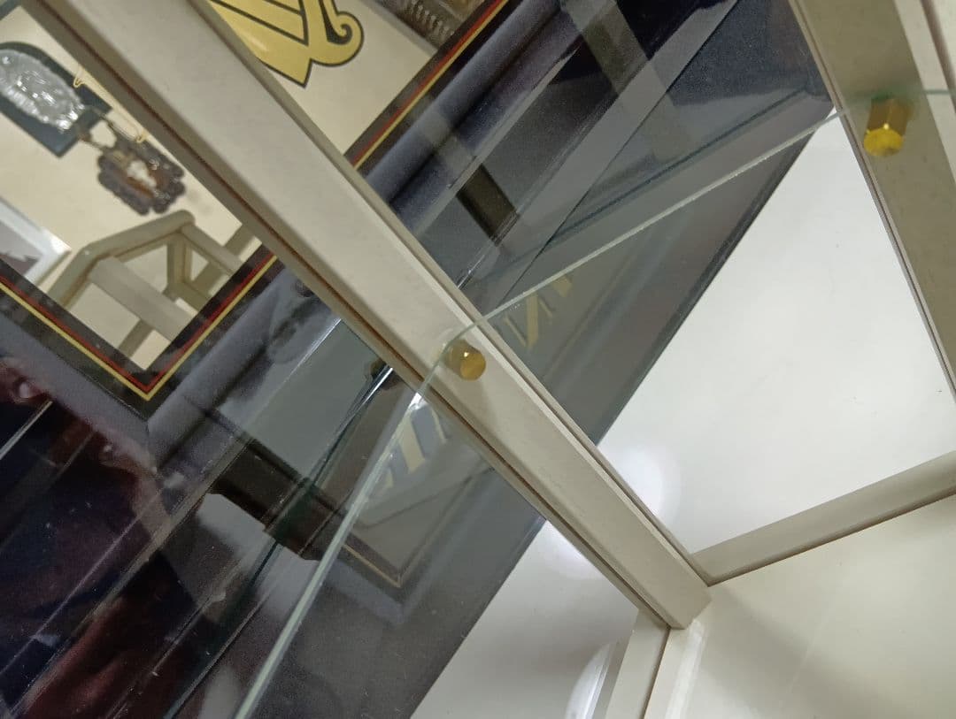 1980's　フランス　真鍮　金具　キュリオケース　テーブル　ディスプレイケース