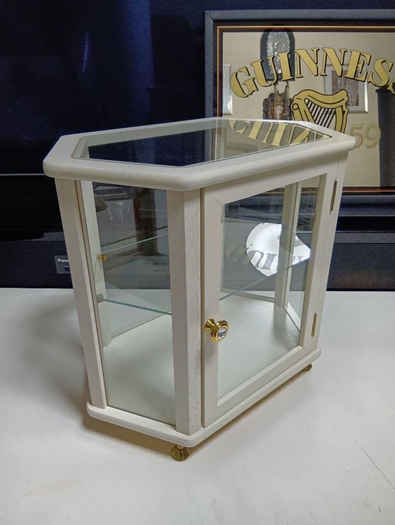 1980's　フランス　真鍮　金具　キュリオケース　テーブル　ディスプレイケース