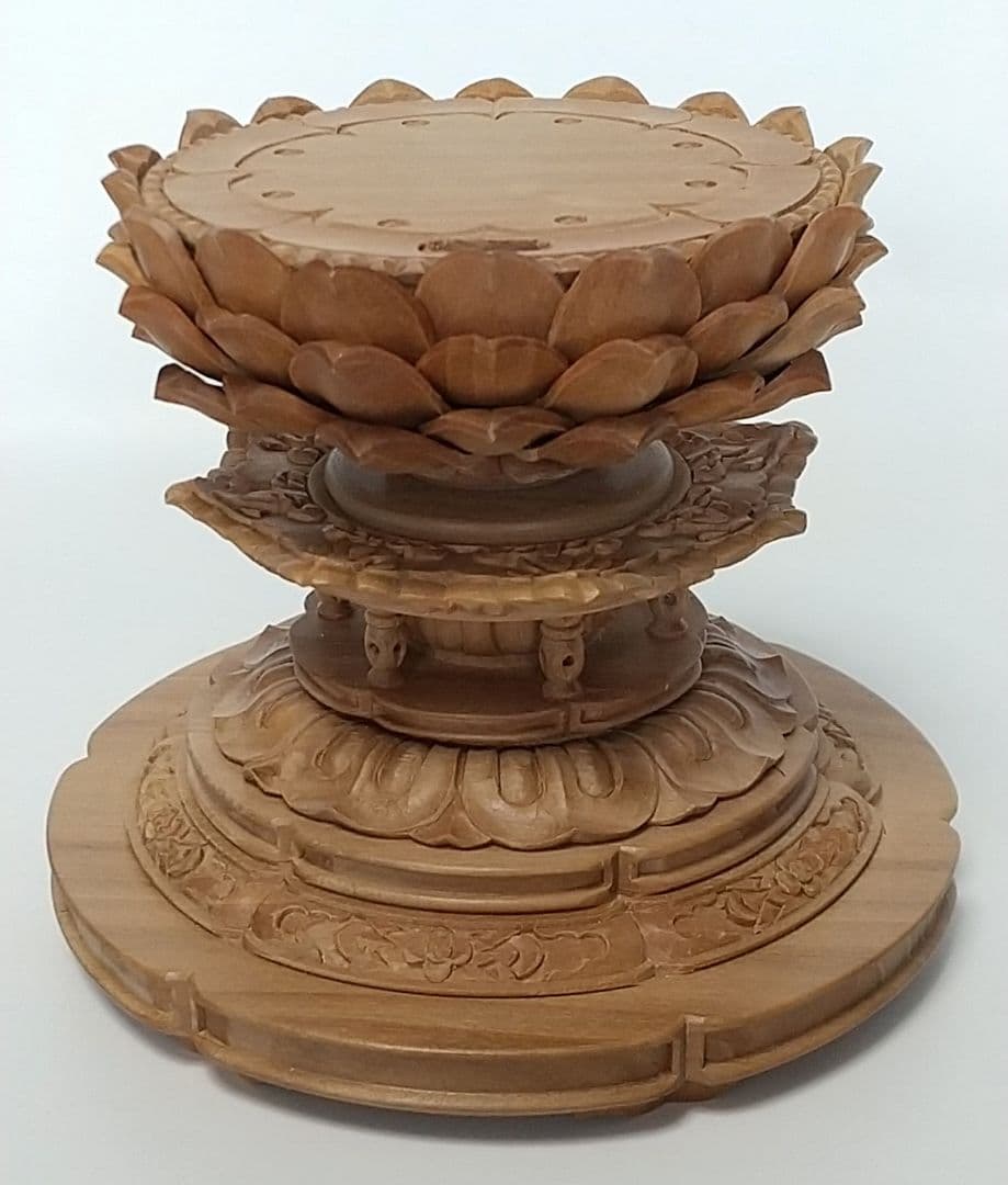 円台座のみ 坐像用#439 ◆白檀 木彫 仏像付属品