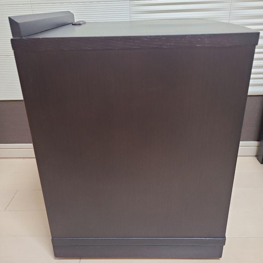 ダークブラウン サイドテーブル 電源コード付き キャスター付き