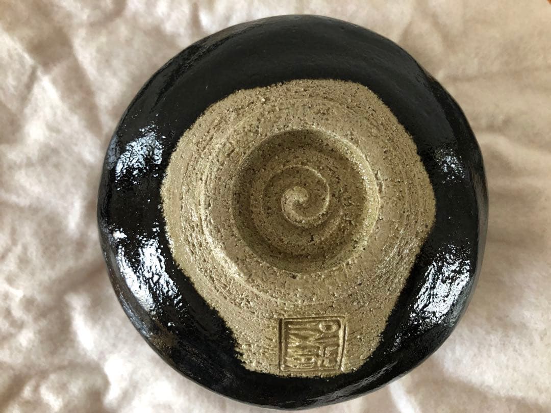 茶道具　佐々木松楽　黒楽茶碗