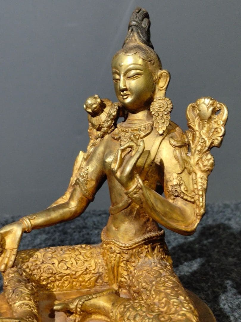 旧蔵　チベット　仏像　純銅製　インテリア