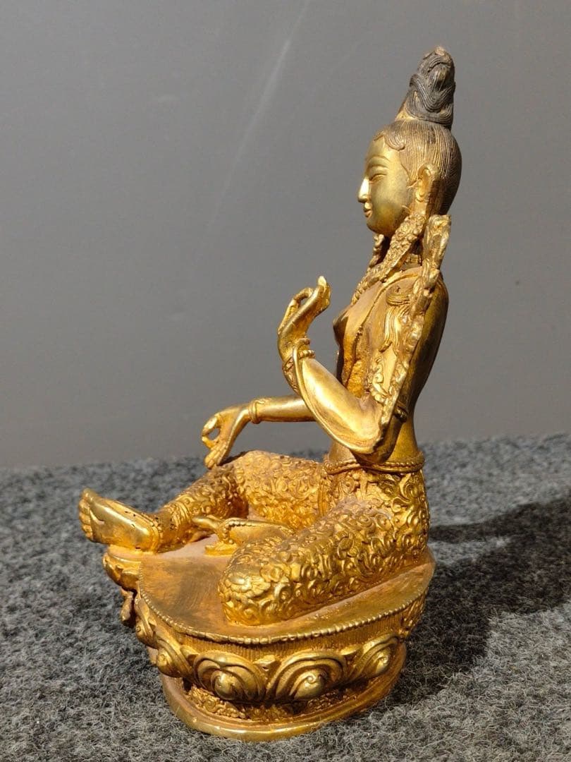 旧蔵　チベット　仏像　純銅製　インテリア