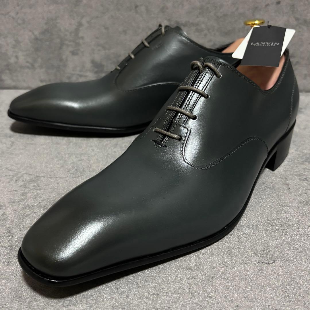 新品未使用　ランバンコレクション　ドレスシューズ　ダークグレー　本革　2231