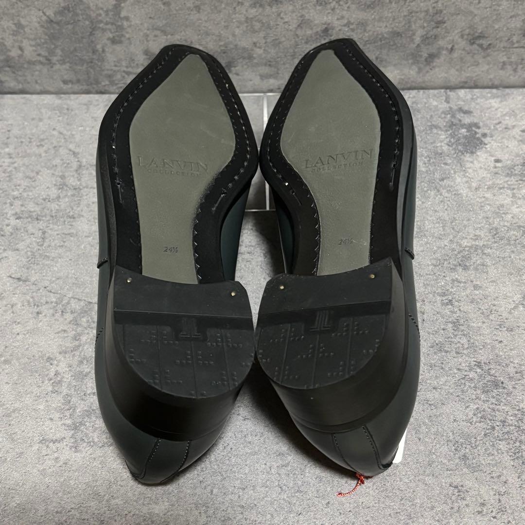 新品未使用　ランバンコレクション　ドレスシューズ　ダークグレー　本革　2231