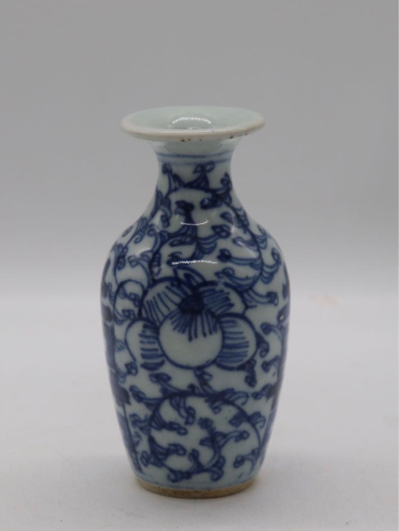 中国　清時代　染付喜字紋小瓶　送料込み0929