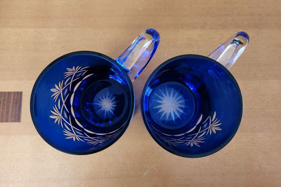 【美品】切子 ガラスジョッキ ペアセット