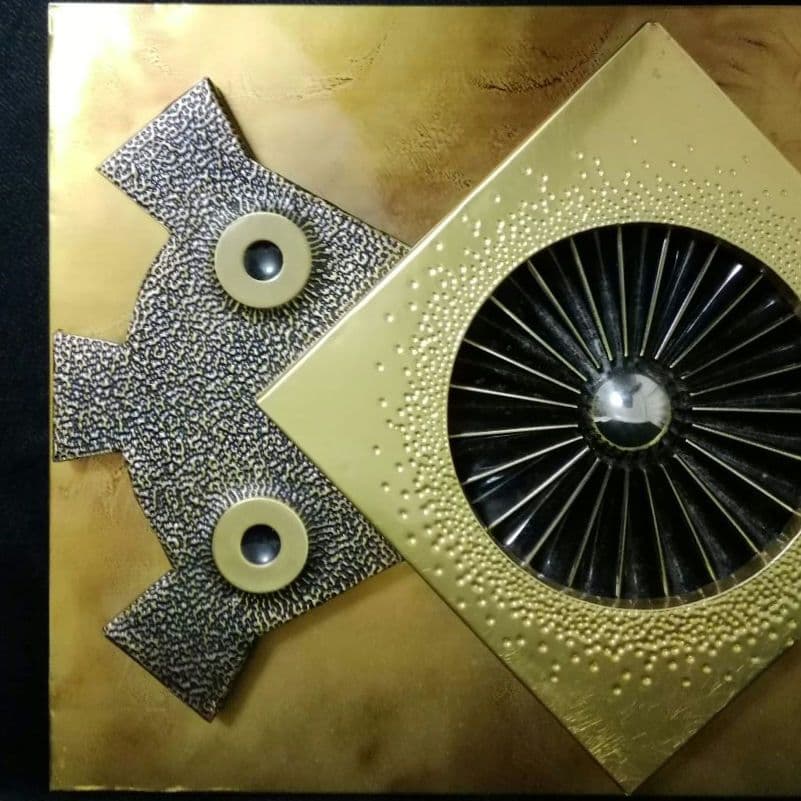 逸品　オブジェ　スティーブンチュン　ウォールデコ　スカルプチャー　ブルータリズム