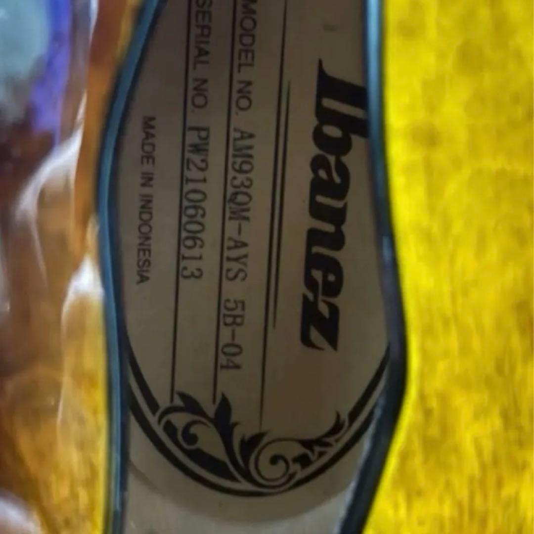最終値下げIbanezセミアコ　AM93QM-AYS