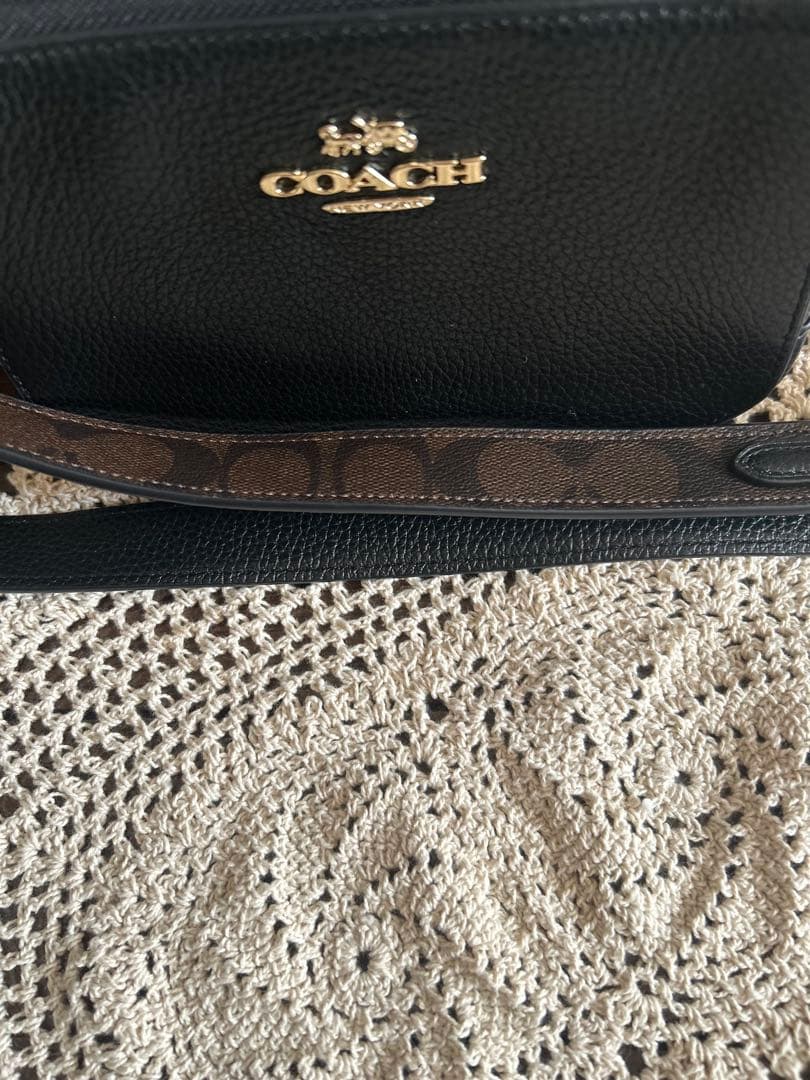【美品】COACH コーチ★小さめ★ロゴマーク★ショルダーバッグ★黒