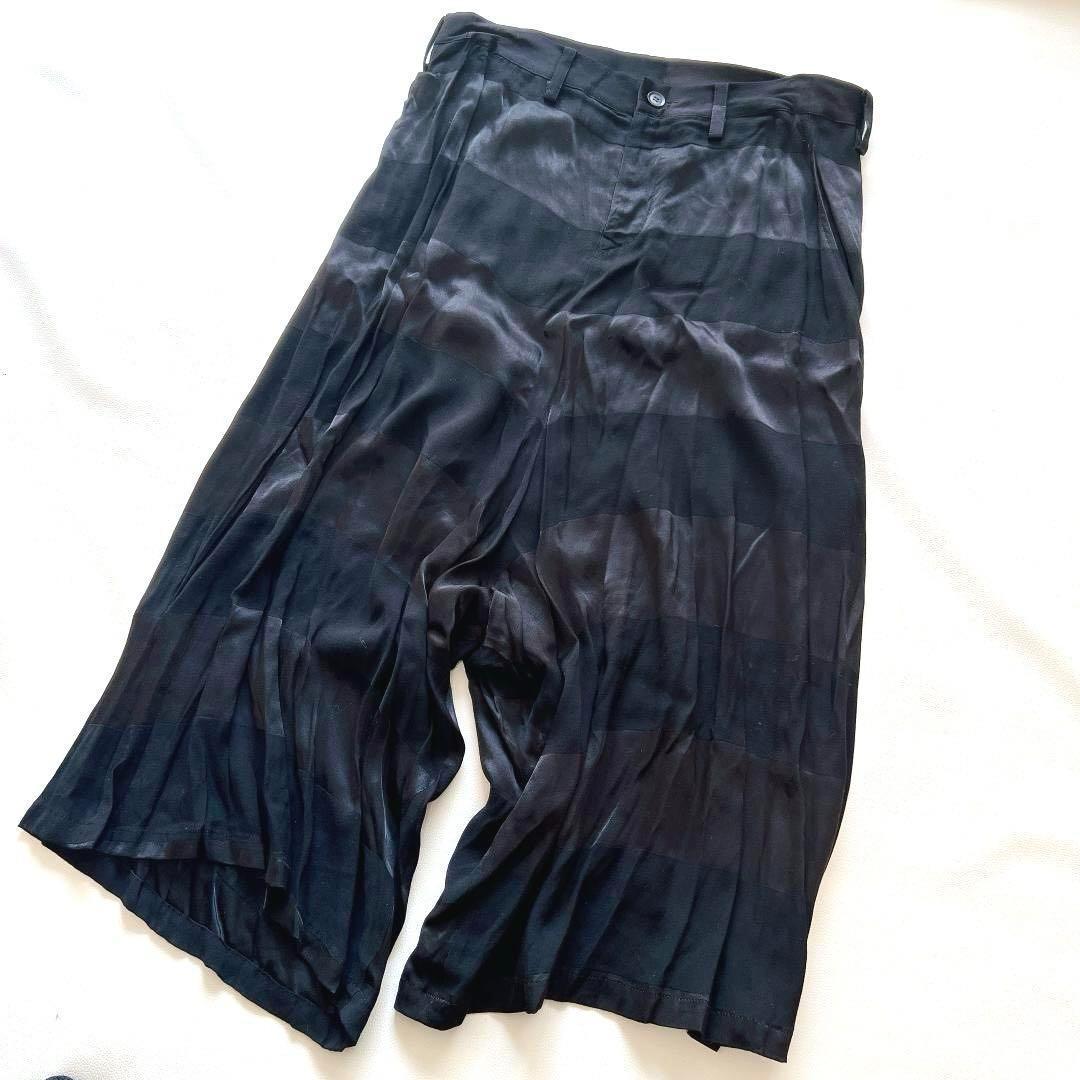 Y’s ワイズ ヨウジヤマモト 変形 とろみ ボーダー ワイド サルエルパンツ