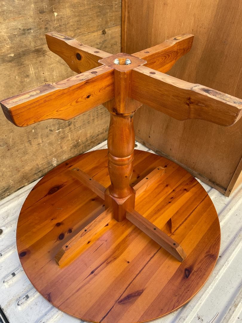 ★状態〇★ 円卓 ダイニングテーブル 直径約92x高さ約73cm テーブル