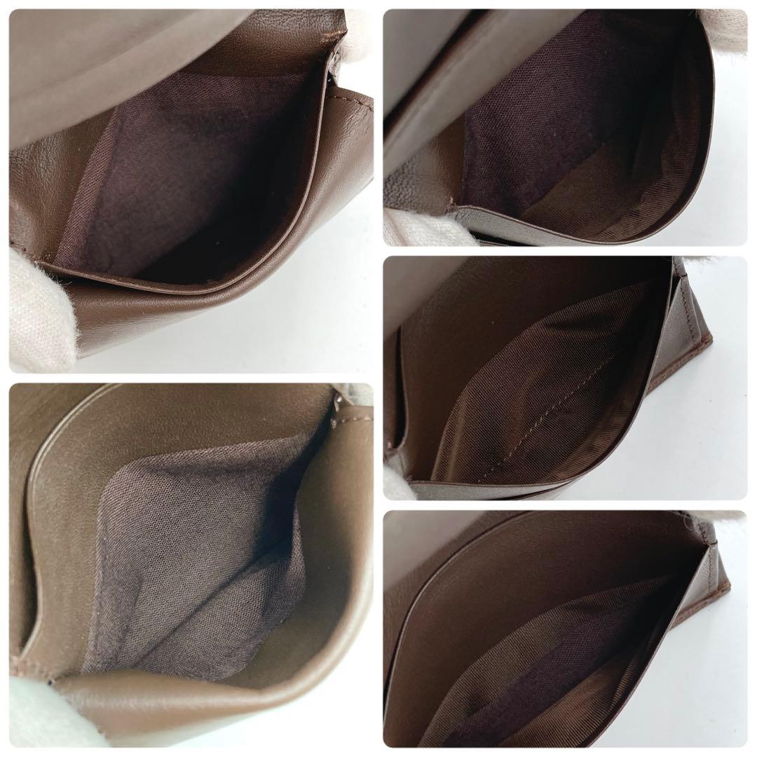 タコ✨ BURBERRY 二つ折り財布 ノバチェック シャドーホース 茶色