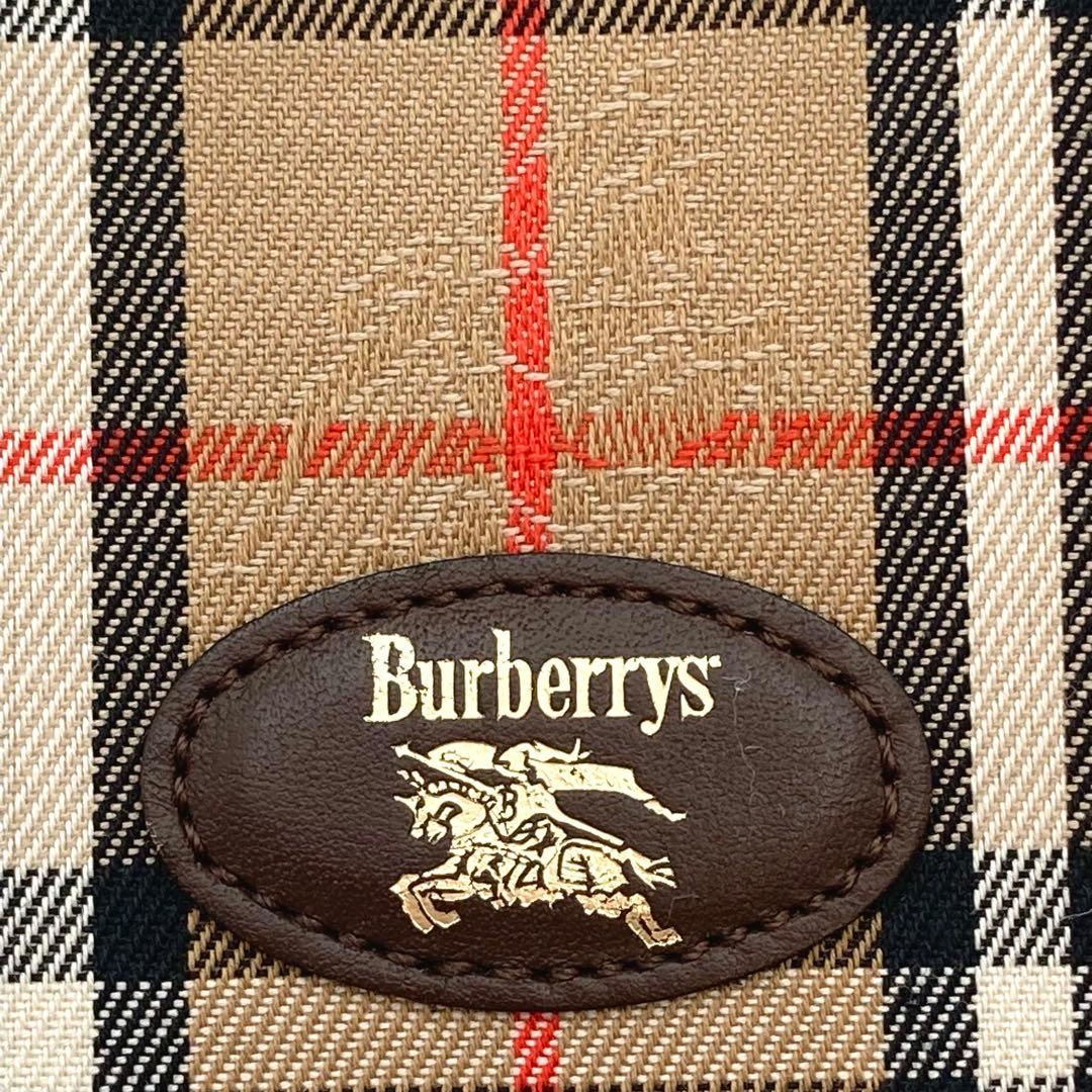 タコ✨ BURBERRY 二つ折り財布 ノバチェック シャドーホース 茶色