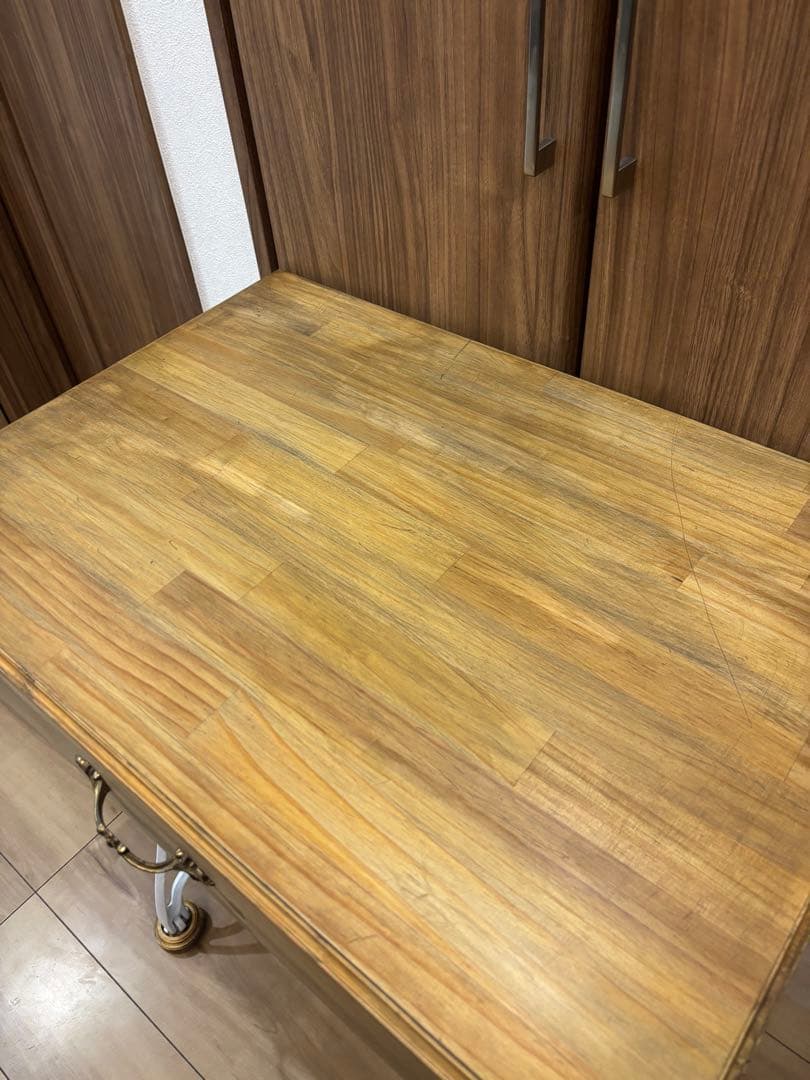 singer ホワイト網足　ミシンテーブル　引き出しつき