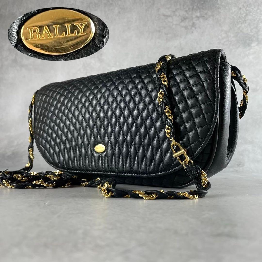 ezbuy様　バリー チェーン ショルダーバッグ キルティング レザー ブラック
