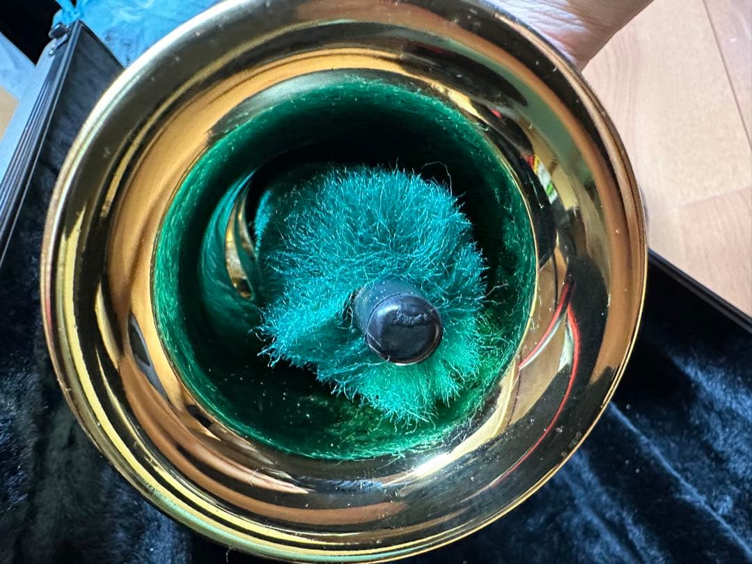 良品 ソプラノサックス サテンゴールド ケース付き