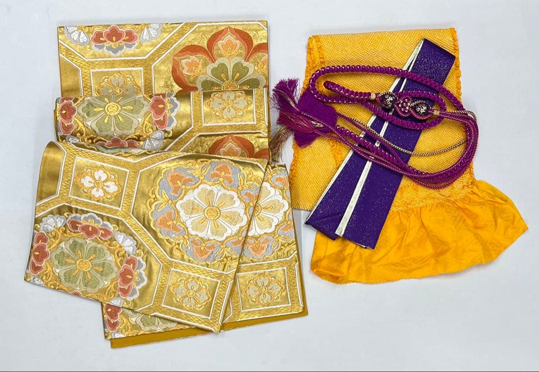 振り袖　フルセット　別誂長襦袢付　 金彩加工　刺繍入り　しつけ糸付　 501