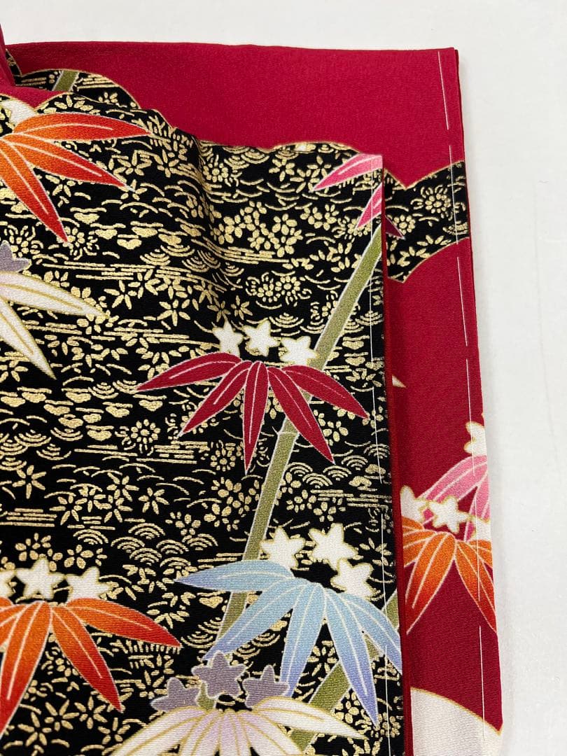 振り袖　フルセット　別誂長襦袢付　 金彩加工　刺繍入り　しつけ糸付　 501