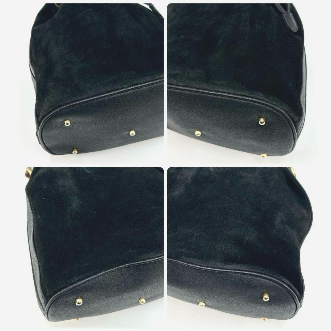 GUCCI グッチ バンブー 巾着 2way ハンドバッグ ショルダーバッグ 黒