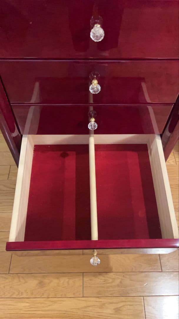 ジュエリーボックス 　チェスト　ワインレッド　三越